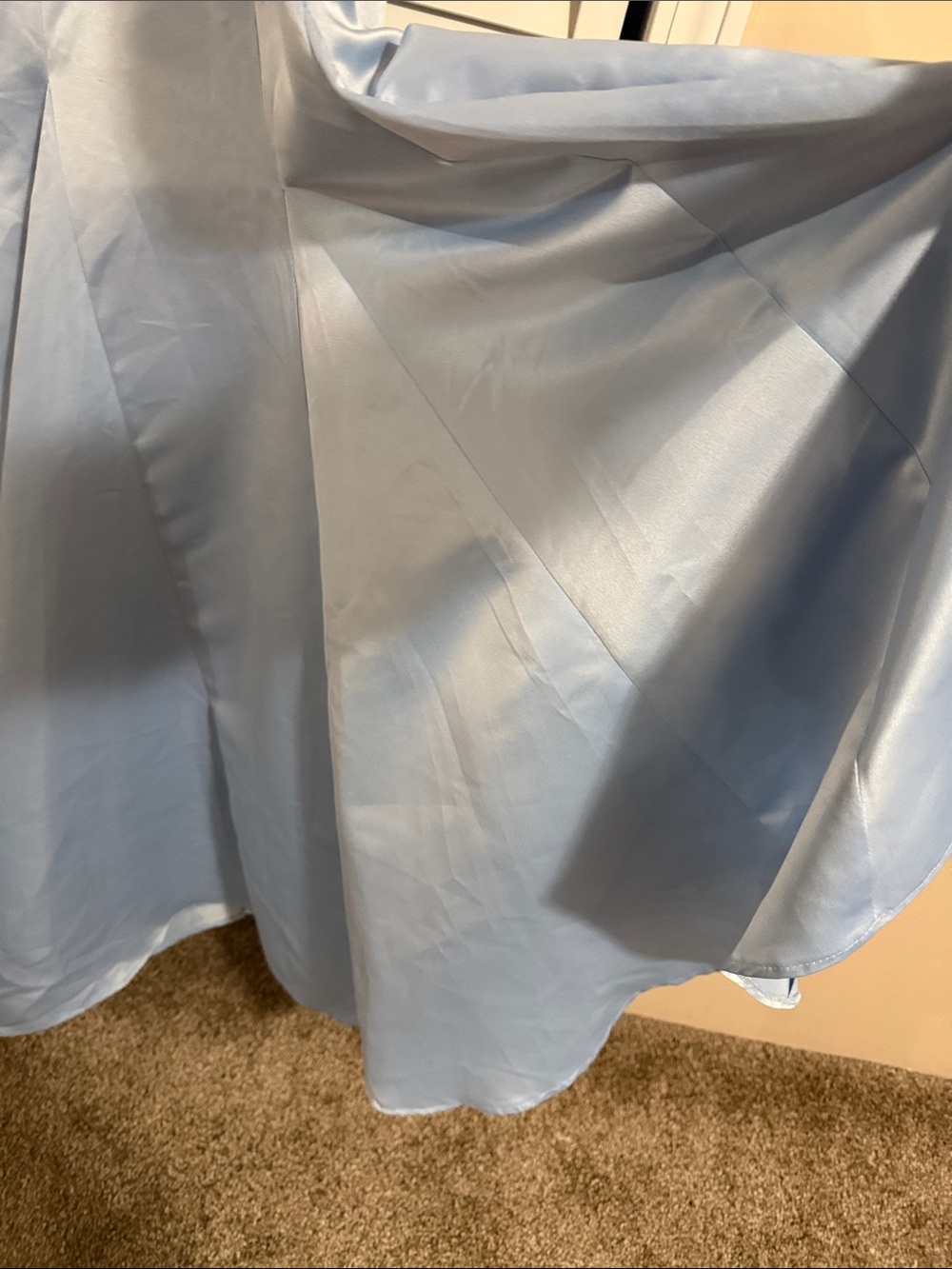 Mac Duggal Strapless Light Blue Satin Gown with Oversized Bow - Picture 14 of 14